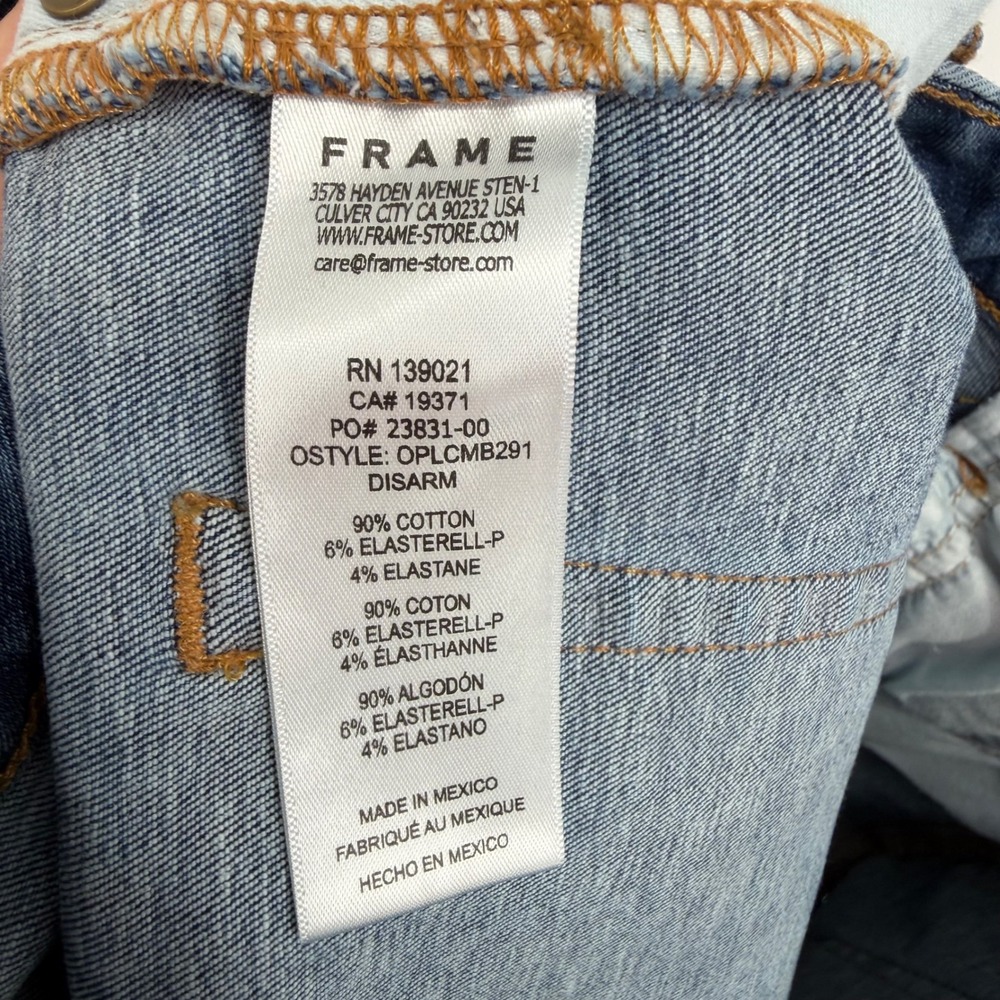 Frame Le Crop Mini Boot Jeans Womens 29 Disarm Medium Wash High Rise Cropped - Picture 3 of 8
